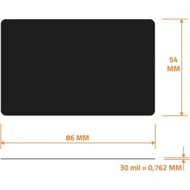 Plastic Cards Food Grade Black Matt Blank