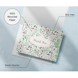 Twigs Paper Thank You Card Set - 12 Assorted Greeting Cards For All Occasions