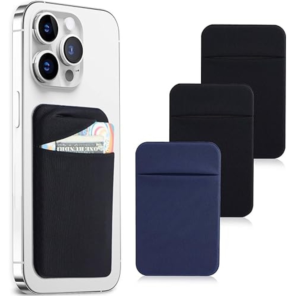 3Pack Cell Phone Card Holder Pocket for Back of Phone