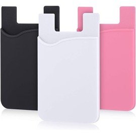 Pofesun 3 Pack Silicone Adhesive Card Holder