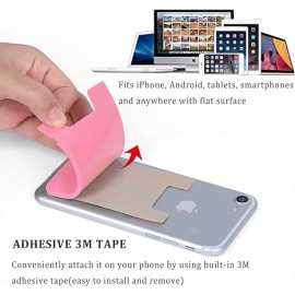 Pofesun 3 Pack Silicone Adhesive Card Holder