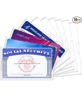Sooez 10 Pack Social Security Card Protector