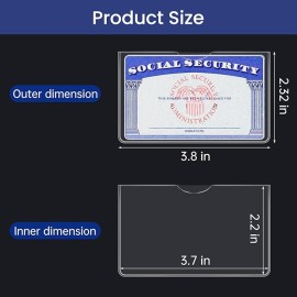 Sooez 10 Pack Social Security Card Protector
